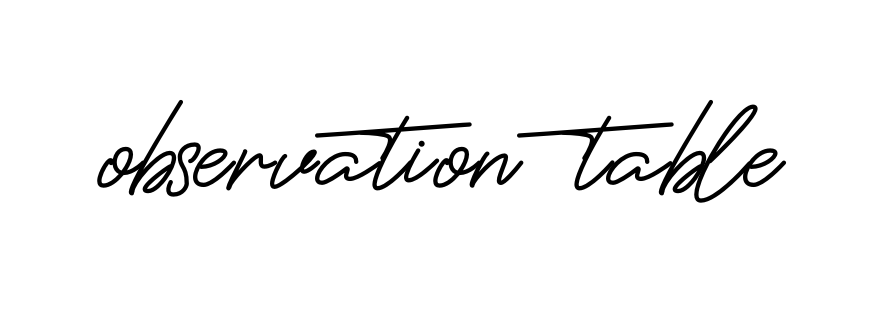 Observation-table signature