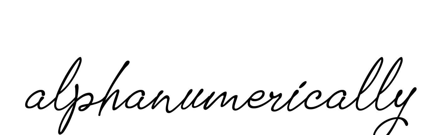 Alphanumerically signature