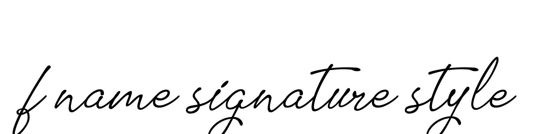 F-name-signature-style signature