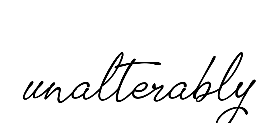 Unalterably signature