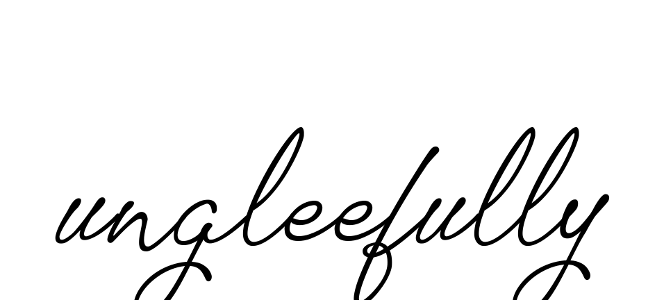 Ungleefully signature