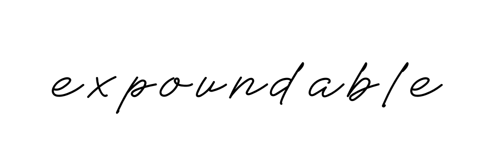 Expoundable signature