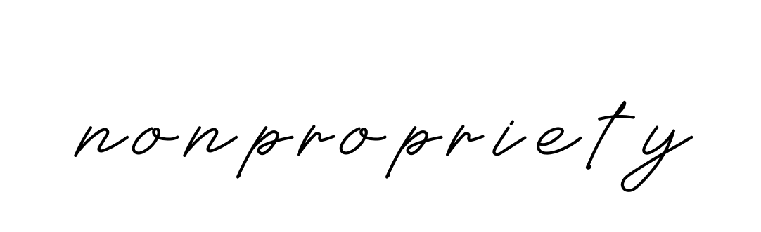 Nonpropriety signature