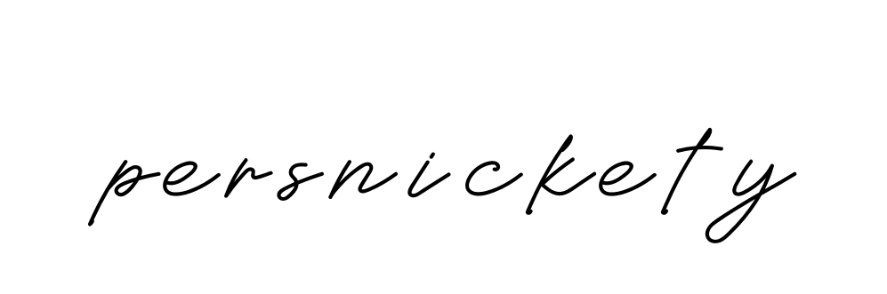 Persnickety signature
