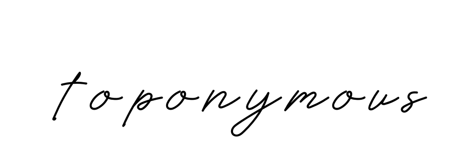 Toponymous signature