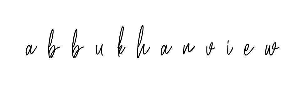 A-b-b-u-k-h-a-n-v-i-e-w signature