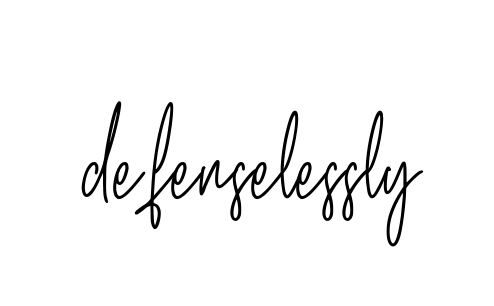 Defenselessly signature