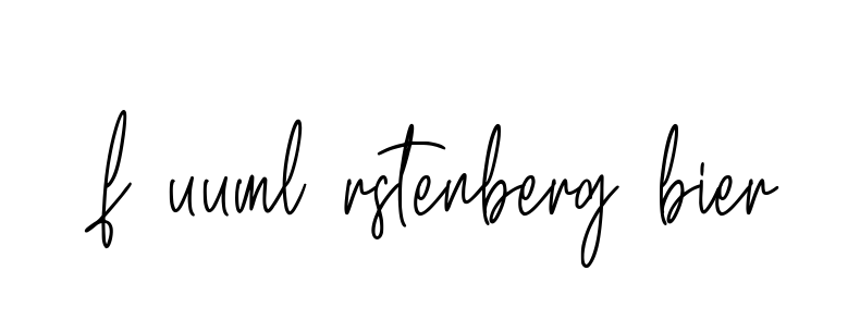 F-uuml-rstenberg-bier signature