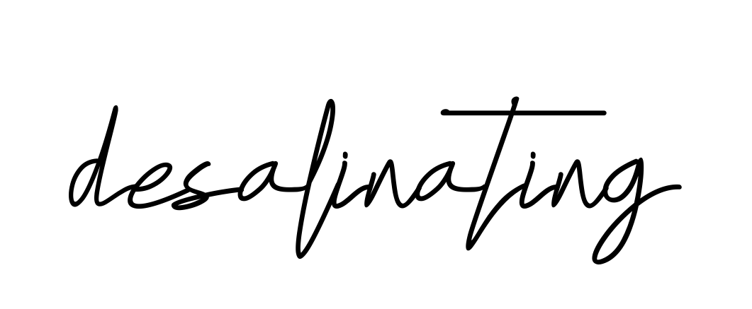 Desalinating signature