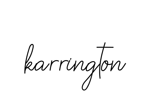 Handwritten Signature for Karrington - Style 145 Online