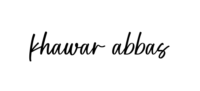 Handwritten Signature for Khawar-abbas- - Style 142 Online