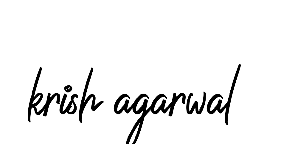 Handwritten Signature for Krish-agarwal- - Style 149 Online