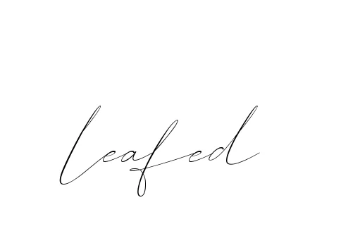 Leafed signature