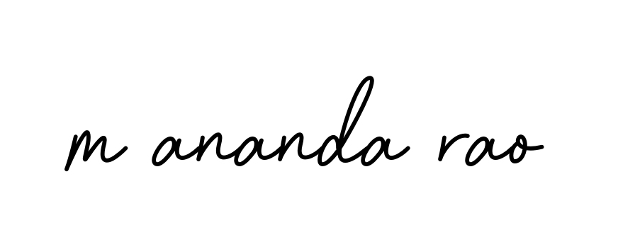 M-ananda-rao signature