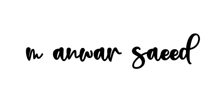 Handwritten Signature for M-anwar-saeed - Style 136 Online
