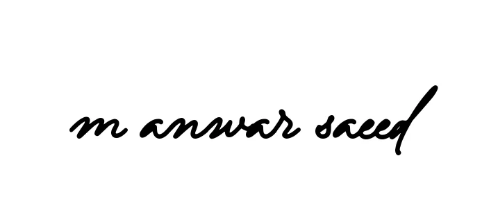 Handwritten Signature for M-anwar-saeed - Style 137 Online