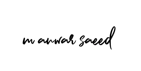 Handwritten Signature for M-anwar-saeed - Style 141 Online