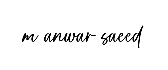 Handwritten Signature for M-anwar-saeed - Style 142 Online