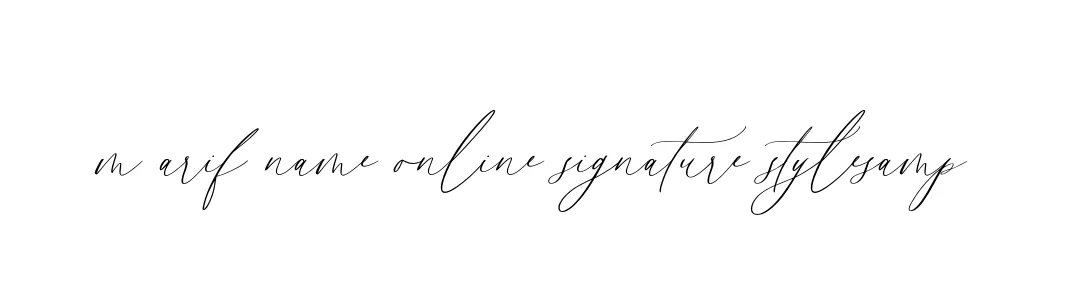 Handwritten Signature for M-arif-name-online-signature-stylesamp - Style 134 Online