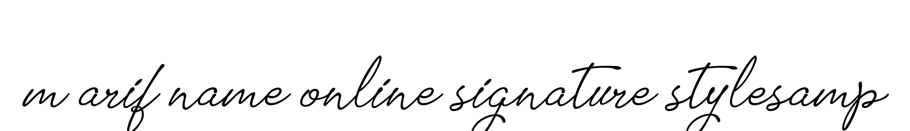 Handwritten Signature for M-arif-name-online-signature-stylesamp - Style 151 Online