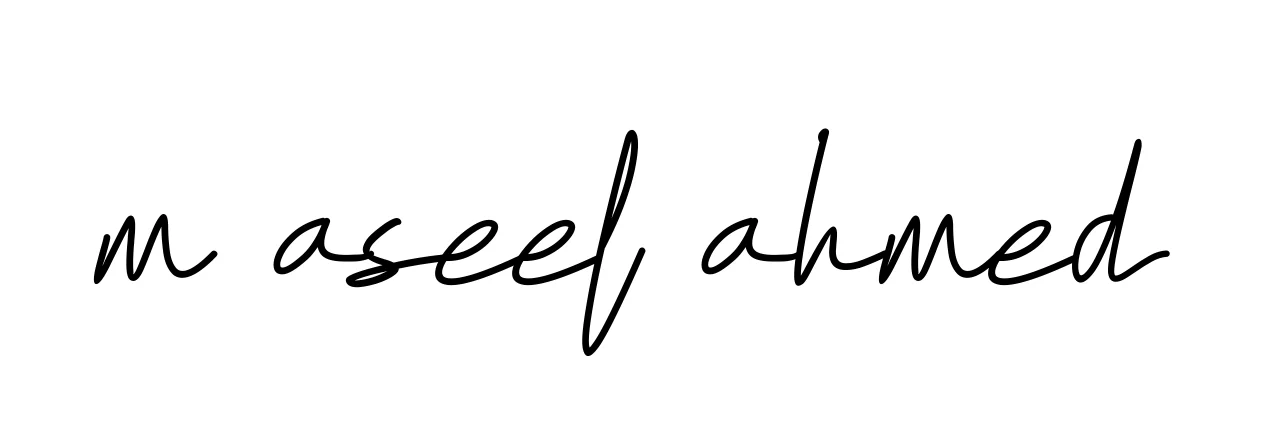 Handwritten Signature for M-aseel-ahmed - Style 155 Online