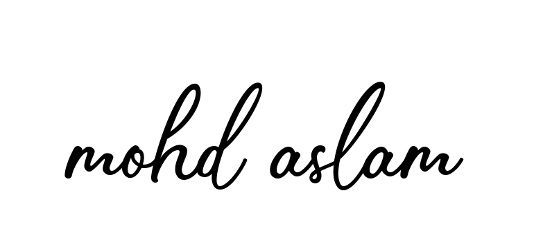 Mohd-aslam signature