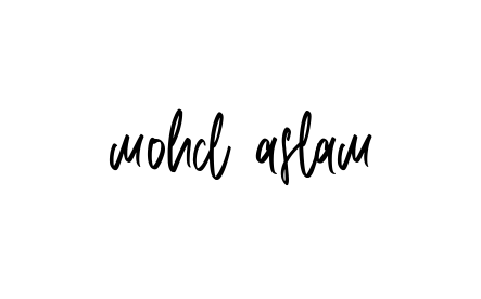 Mohd-aslam signature