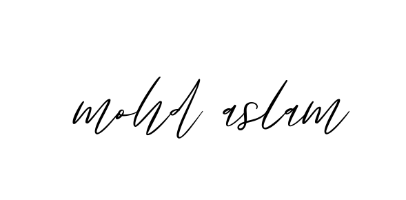 Mohd-aslam signature