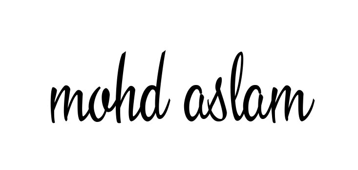Mohd-aslam signature