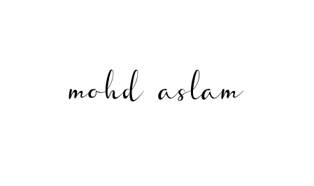 Mohd-aslam signature