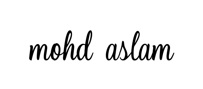 Mohd-aslam signature