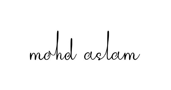 Mohd-aslam signature