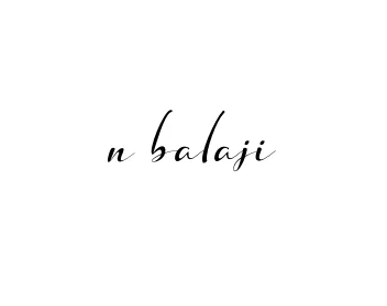 Handwritten Signature for N-balaji - Style 132 Online