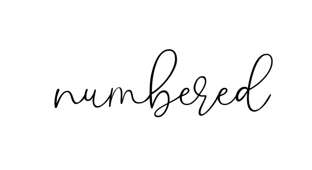 Handwritten Signature for Numbered - Style 147 Online