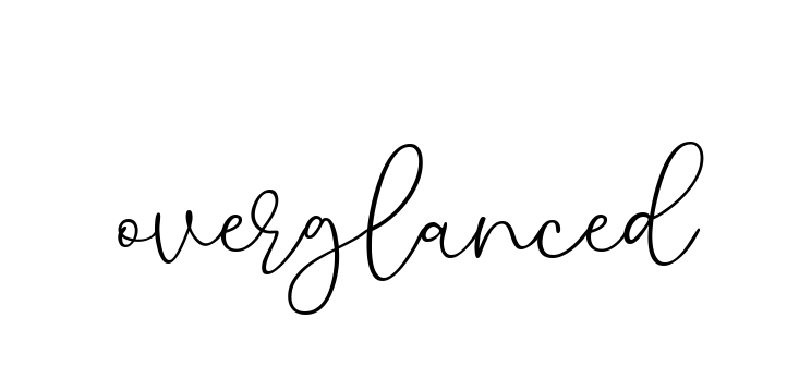 Handwritten Signature for Overglanced - Style 147 Online