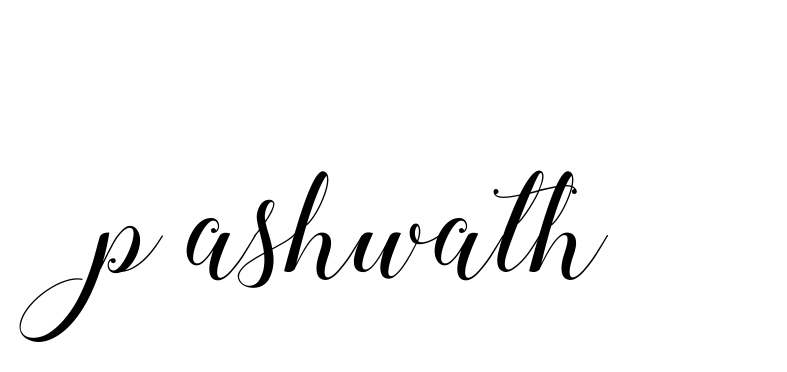 Handwritten Signature for P-ashwath - Style 144 Online
