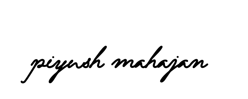 Handwritten Signature for Piyush-mahajan - Style 138 Online