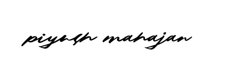 Handwritten Signature for Piyush-mahajan - Style 140 Online