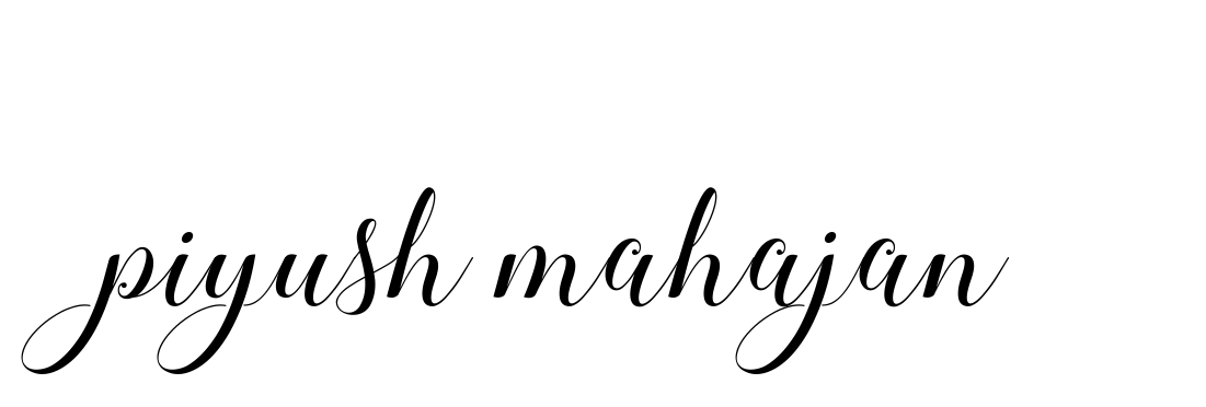 Handwritten Signature for Piyush-mahajan - Style 144 Online