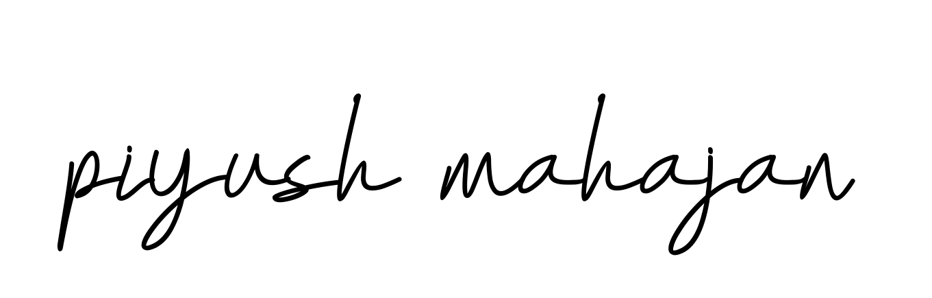 Handwritten Signature for Piyush-mahajan - Style 155 Online