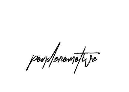 Ponderomotive signature