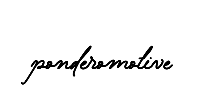 Ponderomotive signature