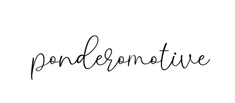 Ponderomotive signature