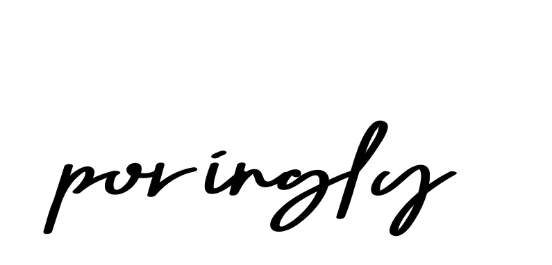 Handwritten Signature for Poringly - Style 135 Online