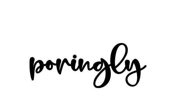 Handwritten Signature for Poringly - Style 136 Online