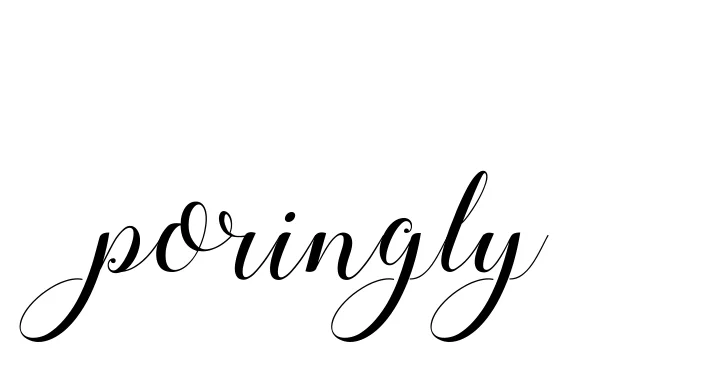 Handwritten Signature for Poringly - Style 144 Online