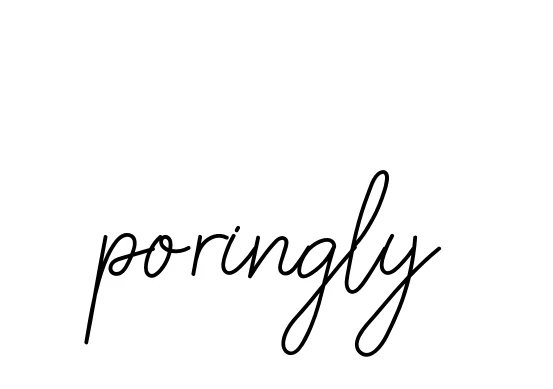 Handwritten Signature for Poringly - Style 145 Online