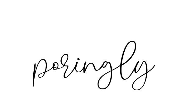 Handwritten Signature for Poringly - Style 147 Online