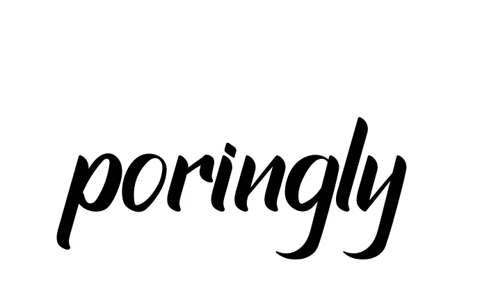 Handwritten Signature for Poringly - Style 153 Online