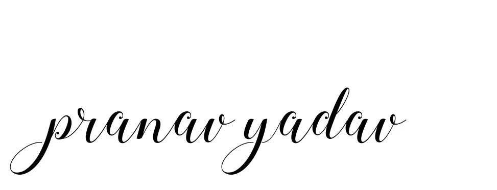 Handwritten Signature for Pranav-yadav - Style 144 Online